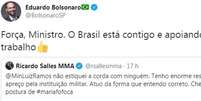 Tweet de Eduardo Bolsonaro  Foto: Twitter/Reprodução / Estadão Conteúdo