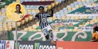 Marinho festejou gol com soco no ar, como Pelé, em jogo contra o Fluminense (Foto: Delmiro Junior/Photo Premium)  Foto: Lance!