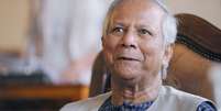 Muhammad Yunus tem 80 anos e é conhecido como 'o banqueiro dos pobres'  Foto: Roberto Serra - Iguana Press/Getty Images / BBC News Brasil