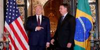 O presidente Donald Trump ao lado de Bolsonaro  Foto: Reuters / BBC News Brasil