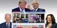 A Fox News de Rupert Murdoch reconheceu a vitória de Joe Biden após desconsiderar os apelos de apoio feitos por Trump  Foto: Fotomontagem: Blog Sala de TV 