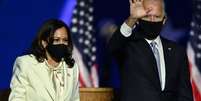 Joe Biden e sua vice, Kamala Harris, ap&oacute;s vit&oacute;ria nas elei&ccedil;&otilde;es  Foto: ANSA / Ansa - Brasil