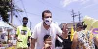 O candidato Guilherme Boulos (PSOL) no último dia de campanha à Prefeitura de São Paulo  Foto: Divulgação / Estadão