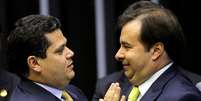 Alcolumbre e Maia se cumprimentam no início do ano legislativo de 2020
03/02/2020
REUTERS/Adriano Machado  Foto: Reuters