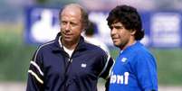 Ottavio Bianchi ao lado de Maradona no Napoli (Foto: Reprodução)  Foto: Lance!