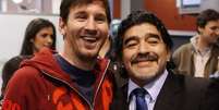 Messi postou fotos ao lado de Maradona  Foto: Reprodução/Instagram 