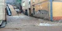 Inundação em Bitti, na Sardenha, sul da Itália  Foto: ANSA / Ansa - Brasil