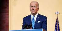 Presidente eleito dos EUA, Joe Biden, na sede da transição de governo em Wilmington, no Delaware
25/11/2020 REUTERS/Joshua Roberts  Foto: Reuters