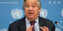 Secretário-geral da ONU, António Guterres, na sede da entidade em Nova York
20/11/2020 REUTERS/Eduardo Munoz  Foto: Reuters