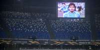Napoli homenageou Maradona (Foto: FILIPPO MONTEFORTE / AFP)  Foto: Lance!