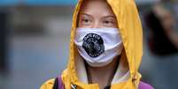 Ativista sueca Greta Thunberg durante protesto em Estocolmo
09/10/2020 Jessica Gow /TT News Agency/via REUTERS    Foto: Reuters