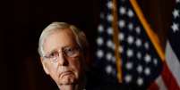 Líder da maioria republicana no Senado dos EUA, Mitch McConnell, em Washington
08/12/2020 Kevin Dietsch/Pool via REUTERS  Foto: Reuters