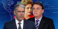 Contestação da violência contra Dilma na ditadura fez o ‘JN’ de Bonner expor desaprovação a Bolsonaro  Foto: Fotomontagem: Blog Sala de TV