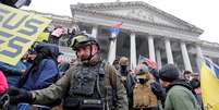 Apoiadores de Trump em protesto no Congresso, em Washington
 6/1/2021 REUTERS/Jim Bourg  Foto: Reuters