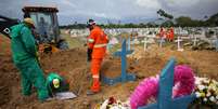 Cemitério Parque Tarumã, em Manaus
 8/1/ 2021 REUTERS/Bruno Kelly   Foto: Reuters