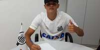 Marcus Molinari assinou contrato com o Santos em 2018. Imagem: reprodução  Foto: Lance!