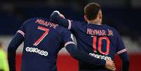 Neymar já disse que quer seguir jogando com Mbappé (Foto: FRANCK FIFE / AFP)  Foto: Lance!