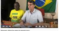 Live no canal de Jair Bolsonaro que foi transmitida 27 de outubro de 2018  Foto: Reprodu&ccedil;&atilde;o YouTube / Estad&atilde;o Conte&uacute;do