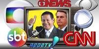 Mourão faz sucesso entre jornalistas políticos enquanto Bolsonaro coleciona inimigos na imprensa  Foto: Fotomontagem: Blog Sala de TV 