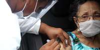 Vacinação contra covid-19 em idosos em forma de drive thru  Foto: Nair Bueno / Futura Press