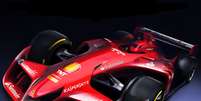 Carro-conceito de Fórmula 1 feito pela Ferrari: espaço para um motor elétrico dianteiro.  Foto: Ferrari / Divulgação
