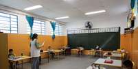A cidade de São Paulo deu início às aulas presenciais do ensino particular em fevereiro  Foto: DEIVIDI CORREA / Estadão Conteúdo