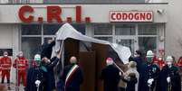 Homenagem a vítimas da pandemia em Codogno, norte da Itália  Foto: ANSA / Ansa
