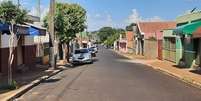 Rua e praças vazias em Rincão, vizinha de Araraquara. Com lockdown, aparência é de cidade fantasma. Até linha de ônibus parou de operar  Foto: Prefeitura de Rincão/Divulgação / Estadão