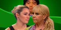 ‘Viúvas’ de Maradona, as inimigas Rocío Oliva e Claudia Villafañe usam a mídia para atacar e se defender  Foto: Fotomontagem: Blog Sala de TV
