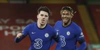 Mason Mount comemora gol do Chelsea
 4/3/2021    Pool via REUTERS/Phil Noble  Foto: Reuters