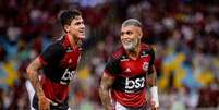 Pedro e Gabigol, ainda no início da temporada 2020, comemoram juntos (Foto: Marcelo Cortes / Flamengo)  Foto: Lance!