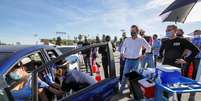 Vacinação no Dodger Stadium, Los Angeles
 15/1/2021 Irfan Khan/Pool via REUTERS  Foto: Reuters