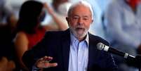 Lula faz pronunciamento no Sindicato dos Metalúrgicos do ABC  Foto: EPA / Ansa - Brasil