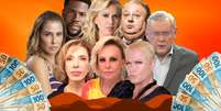 Em sentido horário: Deborah Secco, Kevin Hart, Joelma, Erick Jacquin, Milton Neves, Xuxa, Ana Maria Braga e Marília Gabriela: confiar demais gerou perda financeira e abalo emocional  Foto: Fotomontagem: Blog Sala de TV