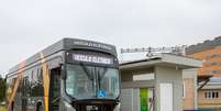 &Ocirc;nibus el&eacute;trico em Florian&oacute;polis.  Foto: Soninha Vill