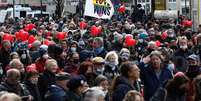 Manifestação contra restrições impostas para conter disseminação do coronavírus em Berlim
13/03/2021 REUTERS/Christian Mang  Foto: Reuters