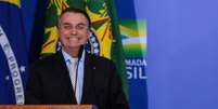 Presidente Jair Bolsonaro durante cerimônia em Brasília  Foto: Wallace Martins / Futura Press