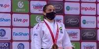 Judoca Maria Portela conquista medalha de ouro no Grand Slam de Tbilisi.  Foto: Divulgação/IJF / Estadão