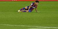 Coutinho machucou o joelho esquerdo no último jogo do Barcelona em 2020 (Foto: PAU BARRENA / AFP)  Foto: Lance!