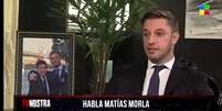 Matías Morla falando para a TV América, da Argentina (Reprodução / TV América)  Foto: Lance!