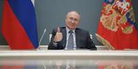 Presidente da Rússia, Vladimir Putin, durante cerimônia em Moscou
10/03/2021 Sputnik/Alexei Druzhinin/Kremlin via REUTERS  Foto: Reuters