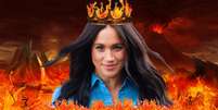 Ela é o diabo? Parte dos tabloides considera Meghan uma influência maligna sobre o marido, príncipe Harry  Foto: Fotomontagem: Blog Sala de TV