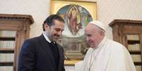 Papa Francisco recebeu Hariri no Vaticano e cobrou ajuda à população do país  Foto: EPA / Ansa - Brasil