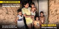 Anúncio da campanha contra fome da ONG Amigos do Bem  Foto: Divulgação