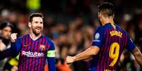 Messi e Suárez atuaram juntos no Barcelona (Foto: Reprodução)  Foto: Lance!