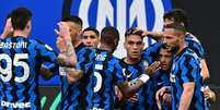 Inter goleou Sampdoria após carimbar título do Campeonato Italiano (MIGUEL MEDINA / AFP)  Foto: Lance!