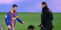 Koeman e Messi podem deixar o Barça (Foto: AVIER SORIANO / AFP)  Foto: Lance!