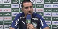 João Martins, auxiliar do Palmeiras, diz que empate sem gols foi justo  Foto: Reprodução/TV Palmeiras / Estadão
