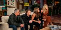 Matt LeBlanc, Matthew Perry, Jennifer Aniston, Courteney Cox e Lisa Kudrow na reuni&atilde;o de "Friends"
Divulga&ccedil;&atilde;o HBO Max  Foto: Reuters