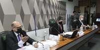 Dimas Covas em depoimento para a CPI da Covid   Foto: Jefferson Rudy / Agência Senado